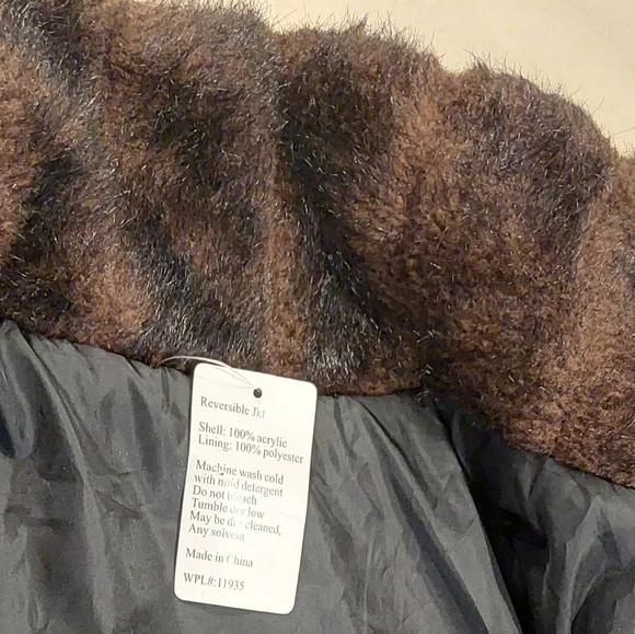 Elegant Brown Teddy Jacket for Women - Picture 8 of 11